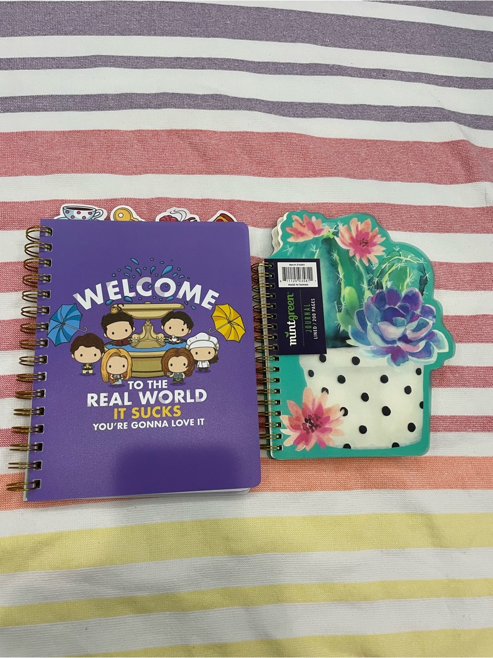 FRIENDS series and Floral Succulent Design spiral journals